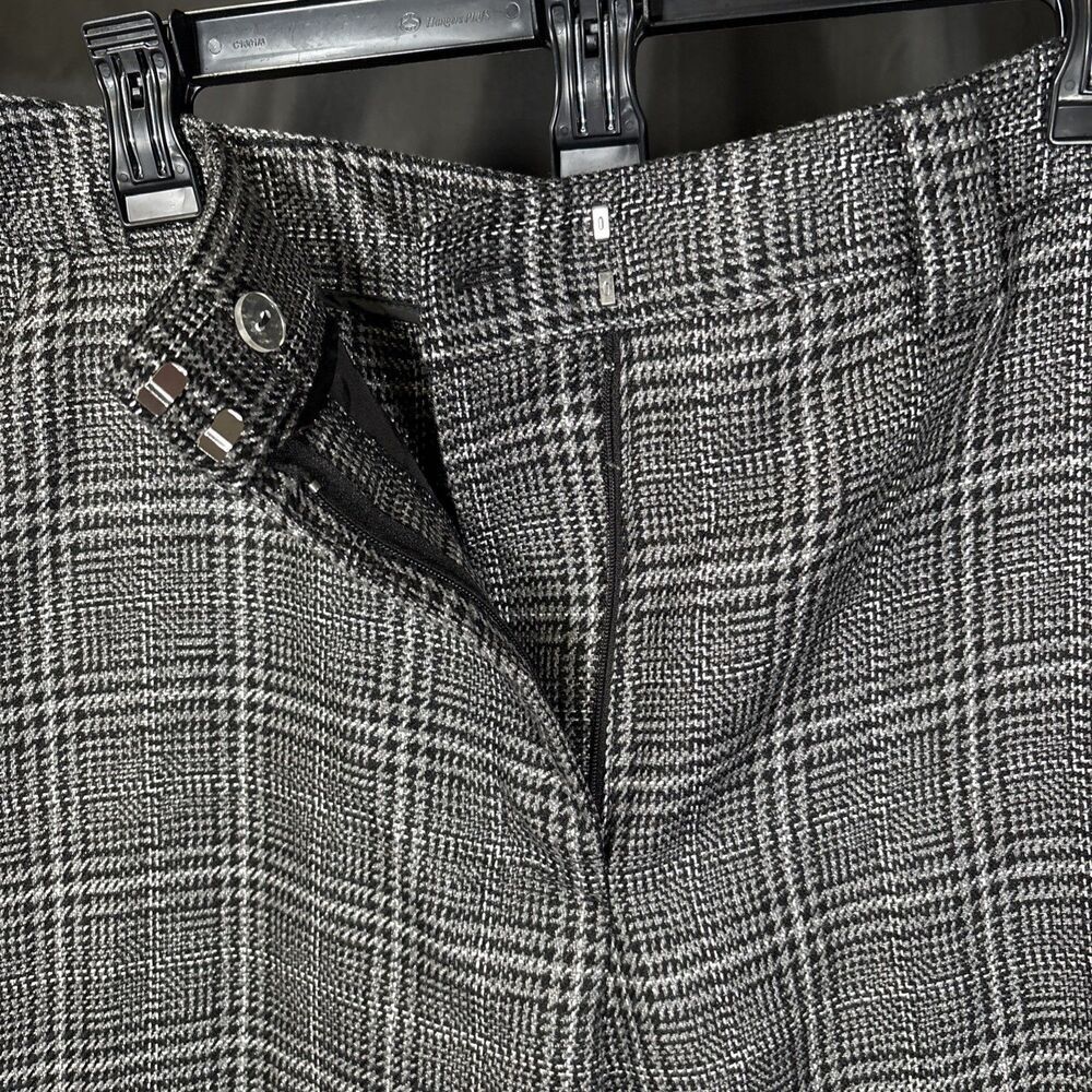 Worthington Woman Pants Plaid Houndstooth Dress Career Side Zipper Size 12 - Picture 8 of 10